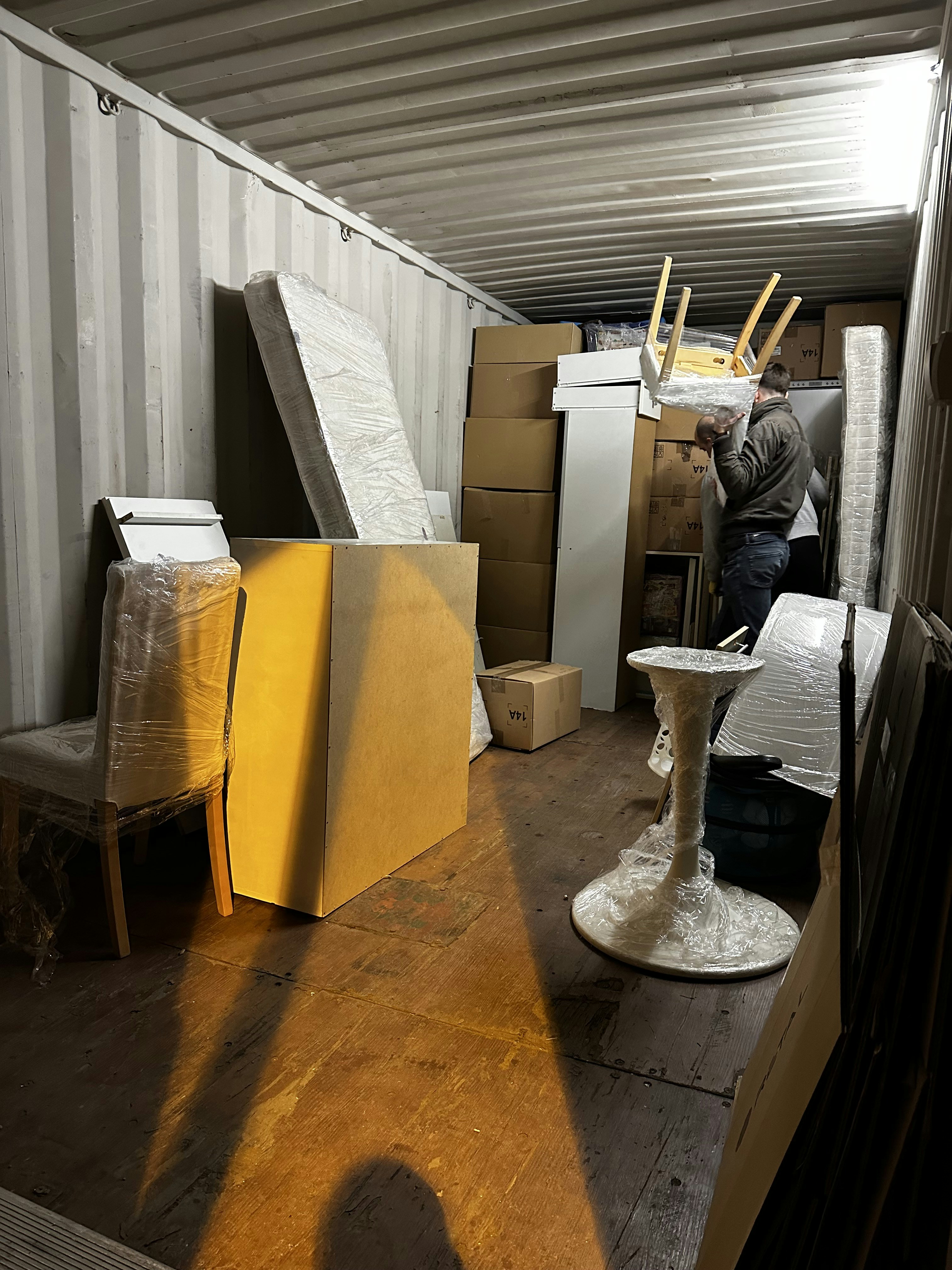 Moving boxes prepared before moving day